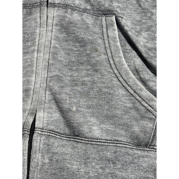 Fox Riders Co Hoodie Mens Large Gray Zip Up Sherpa Fleece Lined Wing Graphic - Picture 5 of 7